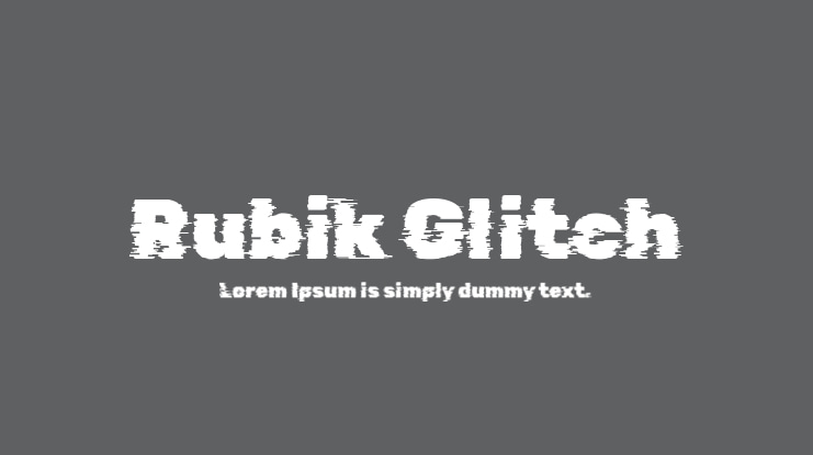 Rubik Glitch Font