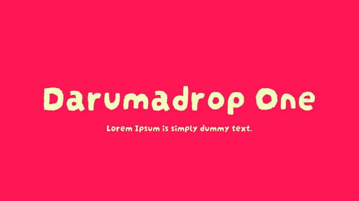 Darumadrop One Font