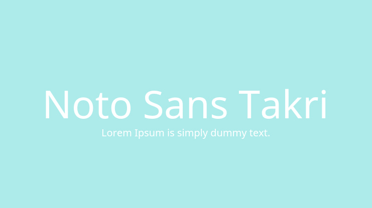 Noto Sans Takri Font Family