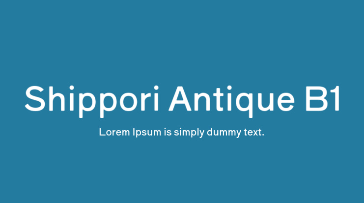 Shippori Antique B1 Font