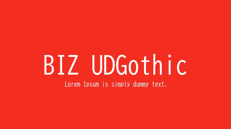 BIZ UDGothic Font Family