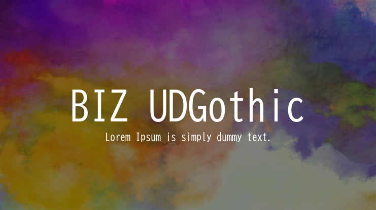 BIZ UDGothic Font Family