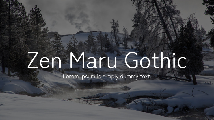 Zen Maru Gothic Font Family
