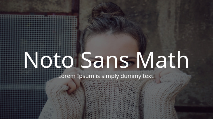 Noto Sans Math Font