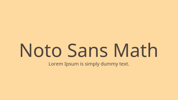 Noto Sans Math Font