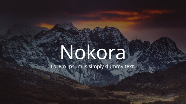 Nokora Font Family