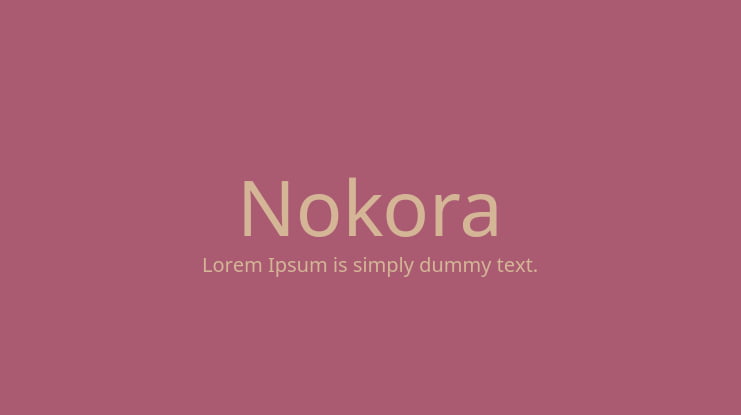Nokora Font Family