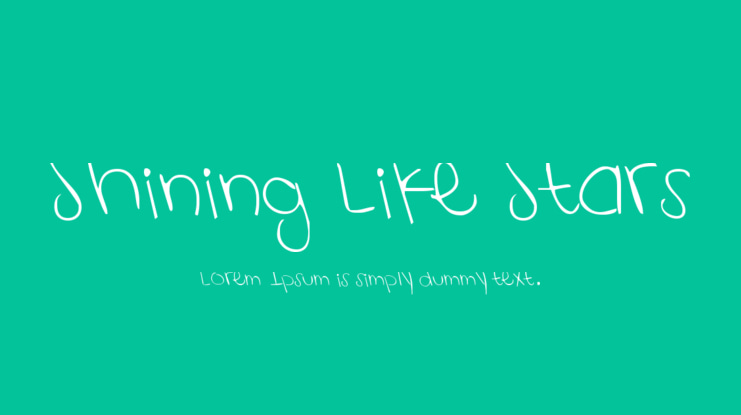 Shining Like Stars Font