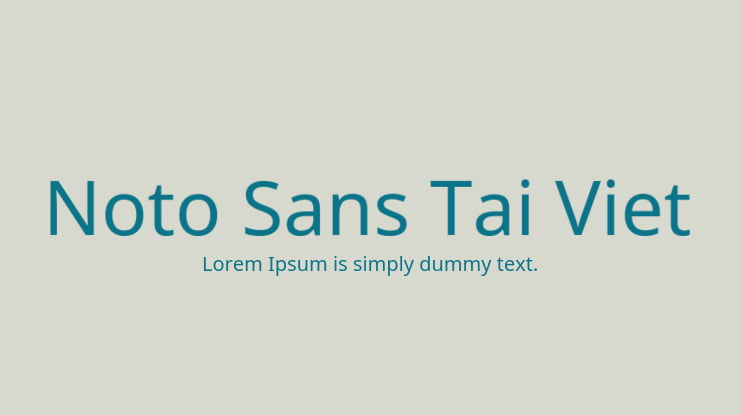 Noto Sans Tai Viet Font Family : Download Free for Desktop & Webfont