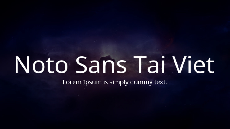 Noto Sans Tai Viet Font Family