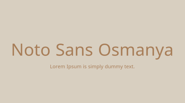 Noto Sans Osmanya Font