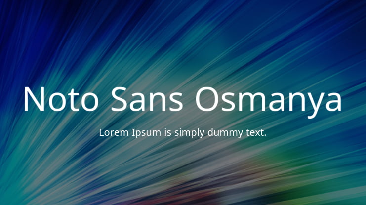 Noto Sans Osmanya Font