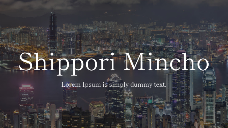 Shippori Mincho Font Family