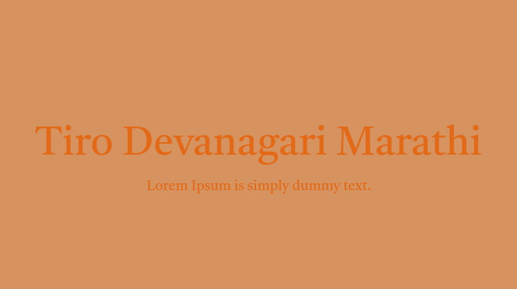 Tiro Devanagari Marathi Font Family