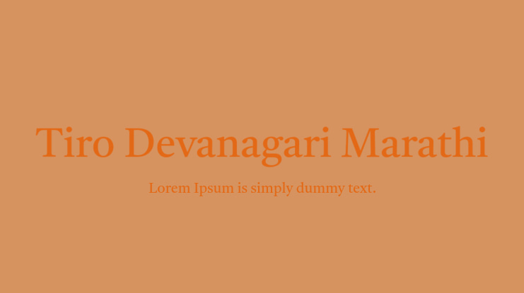 Tiro Devanagari Marathi Font Family
