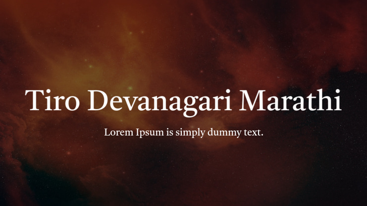 Tiro Devanagari Marathi Font Family