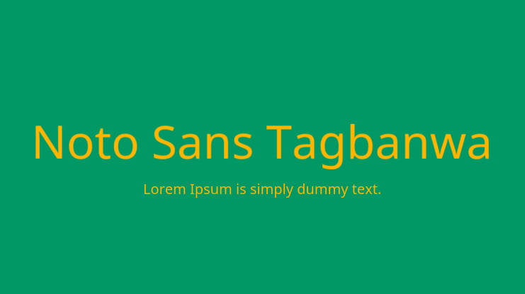 Noto Sans Tagbanwa Font