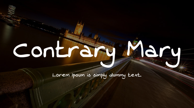 Contrary Mary Font