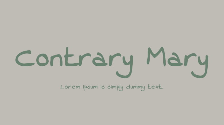 Contrary Mary Font
