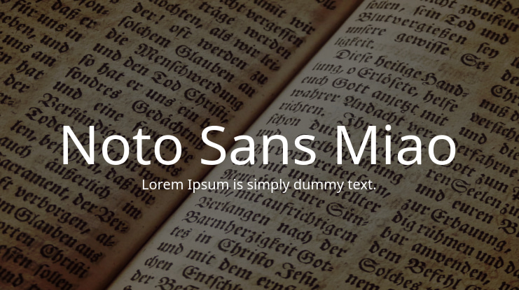 Noto Sans Miao Font