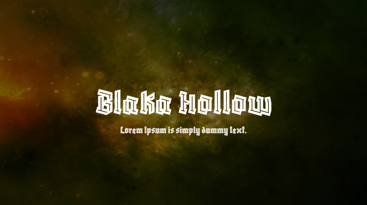 Blaka Hollow Font Family