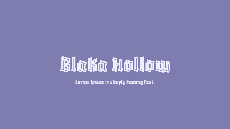 Blaka Hollow Font Family