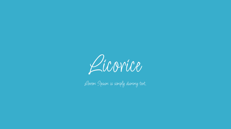 Licorice Font