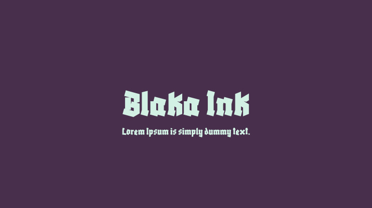Blaka Ink Font Family