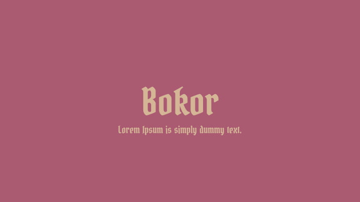 Bokor Font