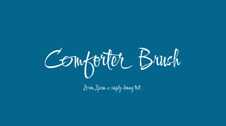Comforter Brush Font