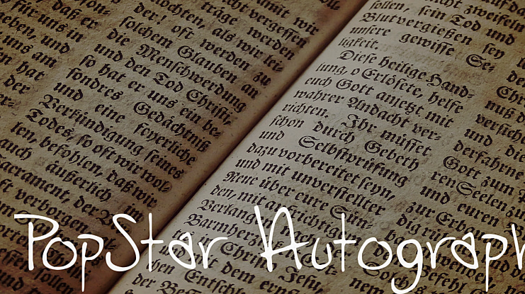 PopStar Autograph Font Family