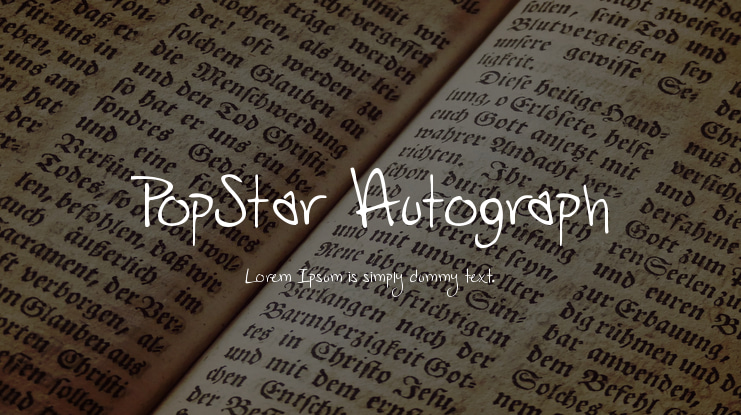 PopStar Autograph Font Family
