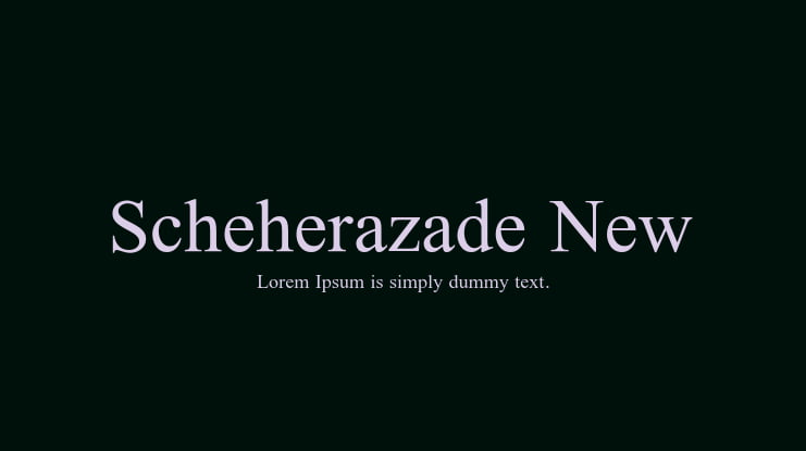 Scheherazade New Font Family