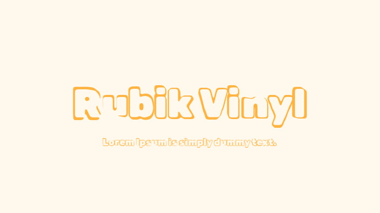 Rubik Vinyl Font