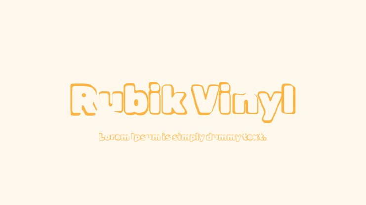 Rubik Vinyl Font