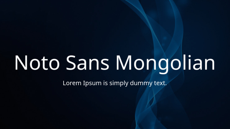 Noto Sans Mongolian Font