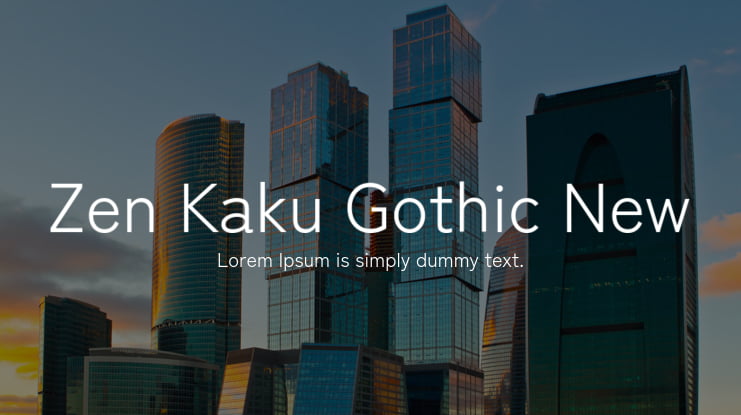 Zen Kaku Gothic New Font Family