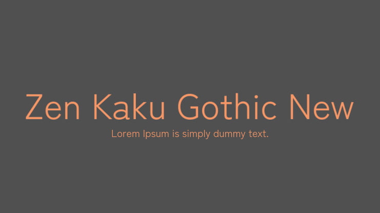 Zen Kaku Gothic New Font Family