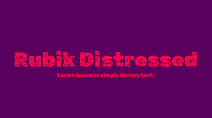 Rubik Distressed Font