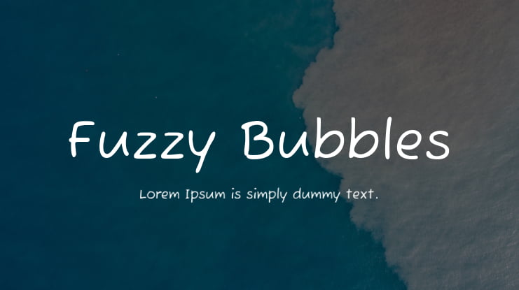 Fuzzy Bubbles Font Family