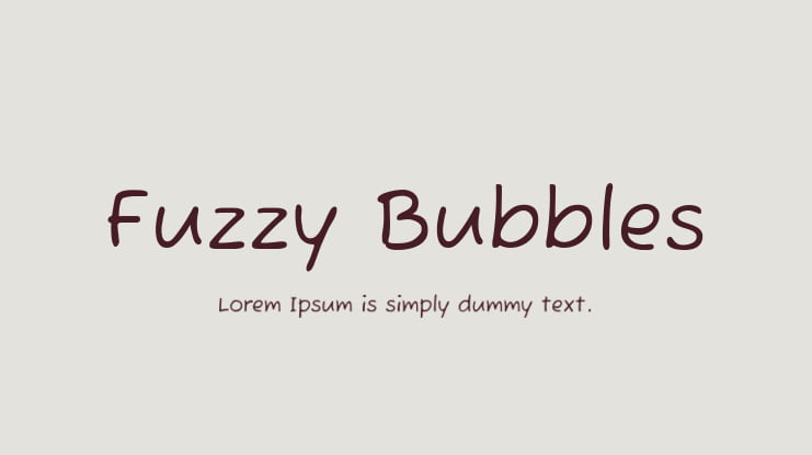Fuzzy Bubbles Font Family