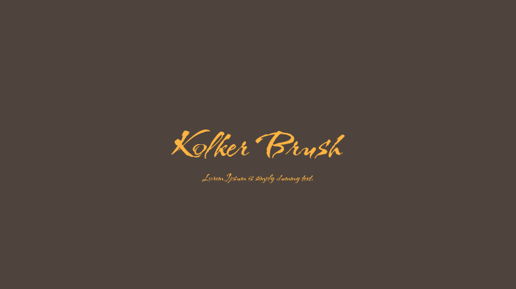 Kolker Brush Font