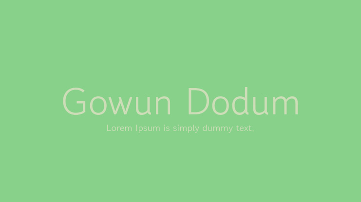 Gowun Dodum Font