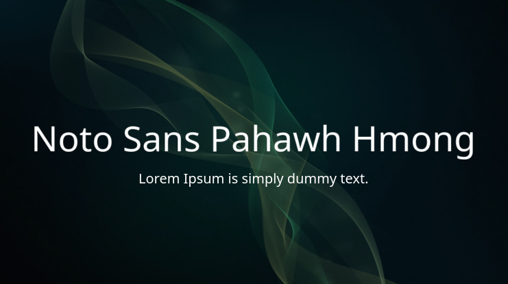 Noto Sans Pahawh Hmong Font
