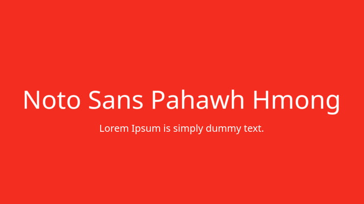 Noto Sans Pahawh Hmong Font