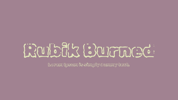 Rubik Burned Font