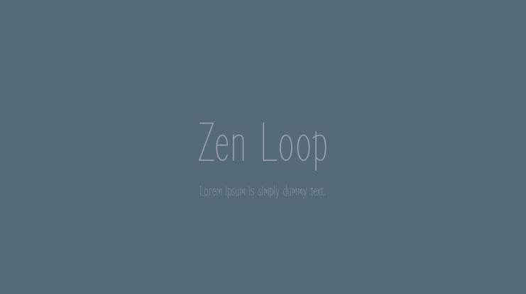 Zen Loop Font Family