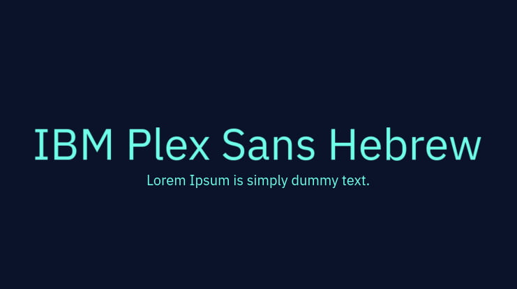 IBM Plex Sans Hebrew Font Family