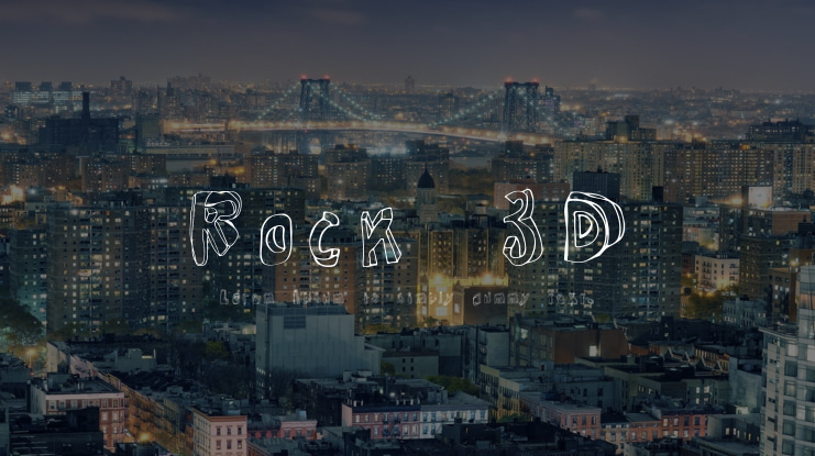 Rock 3D Font