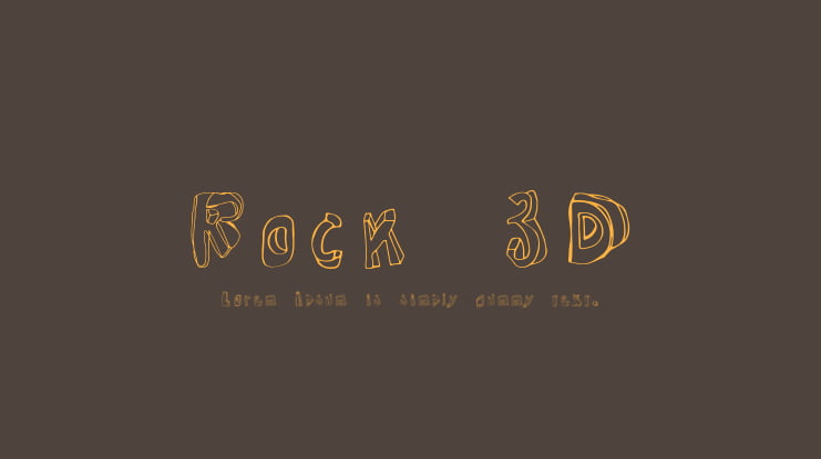 Rock 3D Font